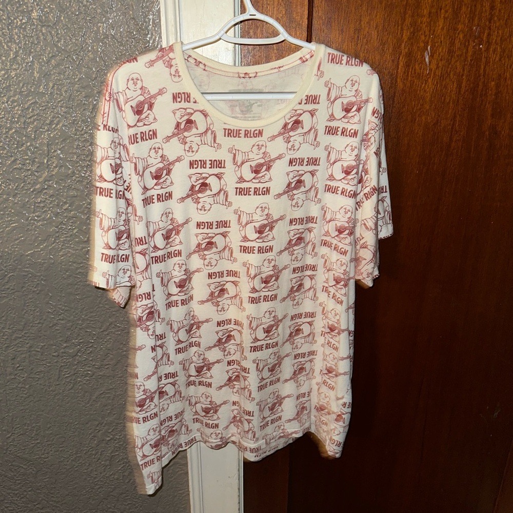 Men’s True Religion Buddha Print T-shirt Size 2XL